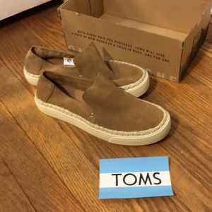 Tom’s Toffee Bloom Suede Rope Slip on Shoes
